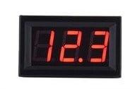 Inbouw voltmeter 0-300V DC Rood, Ophalen of Verzenden, Nieuw