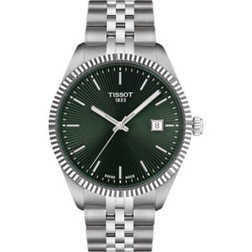 Heren Horloge Tissot, Ballade 40mm, silver/green, Nieuw