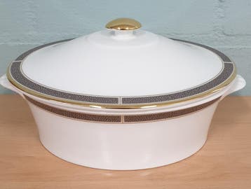 Wedgwood Shagreen Cocoa Dekschaal, Huis en Inrichting, Verzenden, Nieuw, Overige materialen, Overige stijlen