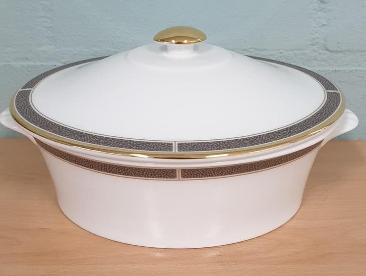 Wedgwood Shagreen Cocoa Dekschaal, Huis en Inrichting, Keuken | Servies, Nieuw, Overige materialen, Overige stijlen, Verzenden