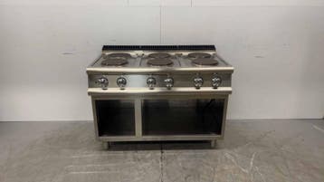 RVS Baron Q70PCV/E120 6-pits Elektrisch fornuis 120 x 72 x, Ophalen of Verzenden, Gebruikt