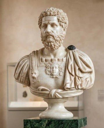 sculptuur, Busto imperatore Adriano - 50 cm - Marmer, Antiek en Kunst, Antiek | Keramiek en Aardewerk