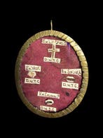 Reliekhouder - Brons, Glas, Textiel - 1800-1850 - Passie van