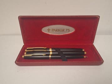 Parker - 75 en laque noir (stylo à plume et stylo à bille, Nieuw