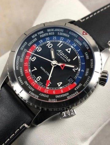 Alpina - Startimer Pilot Worldtimer GMT - Zonder, Nieuw