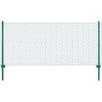 vidaXL Draadgaashek met palen 25x0,75 m staal groen, Verzenden, Nieuw, IJzer, Minder dan 1 meter