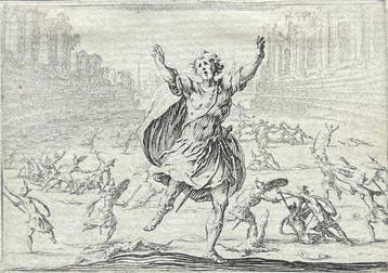 Jacques Callot (1592-1635) - Scaramucce ad un circo Romano