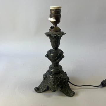 Tafellamp - Neoclassical - Lampadaire in tin - Gedecoreerd