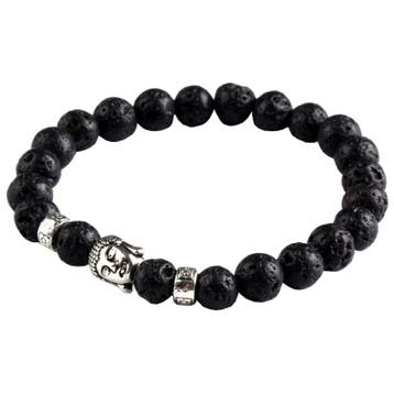 Fako Bijoux - Buddha Armband - Deluxe - Lavasteen, Verzenden, Nieuw