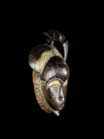 Masker - Yaure - Ivoorkust (Zonder minimumprijs), Antiek en Kunst, Kunst | Niet-Westerse kunst