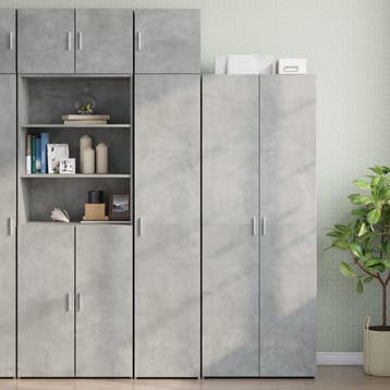 vidaXL Opbergkast smal 40x42,5x225 cm bewerkt hout, Verzenden, Nieuw, Minder dan 25 cm, Minder dan 100 cm