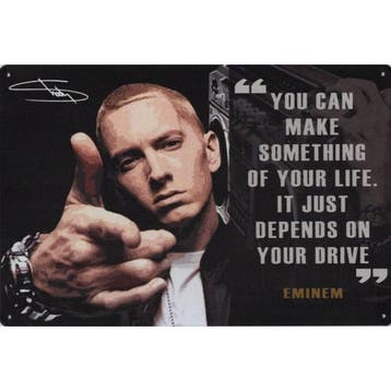 Wandbord -  Eminem You Can Make Something With Your Life It, Ophalen of Verzenden, Nieuw