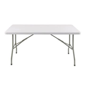 Inklapbare Buffettafel | Kunststof/Staal | Wit Blad | Grijs, Verzenden, Nieuw in verpakking