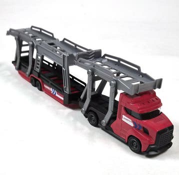 Dickie Toys autotransporter, rood en grijs, Verzenden, Gebruikt