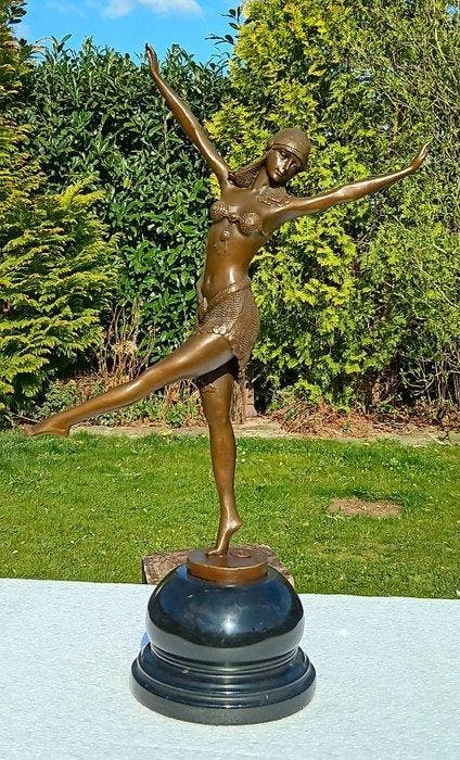 naar chiparus - sculptuur, the dancer of palmyra - 47 cm -, Antiek en Kunst, Kunst | Designobjecten