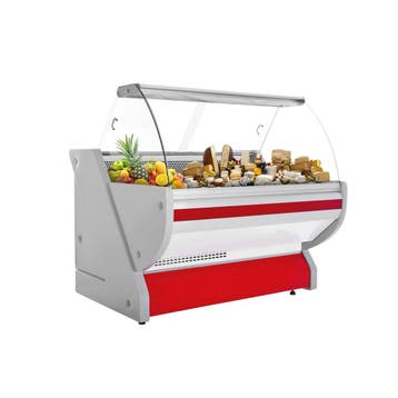 GGM Gastro | Koeltoonbank - 1525x1150mm - 300 liter - rood -, Verzenden, Nieuw in verpakking, Hotelinrichting