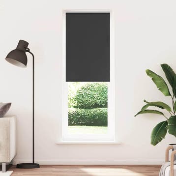 vidaXL Rolgordijn verduisterend 80x210cm stofbreedte 75,7 cm, Verzenden, Nieuw, Zwart