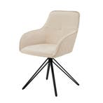 Eetkamerstoel / Draaistoel / Kuipstoel Clyde - Beige - Metal, Huis en Inrichting, Stoelen, Verzenden, Nieuw