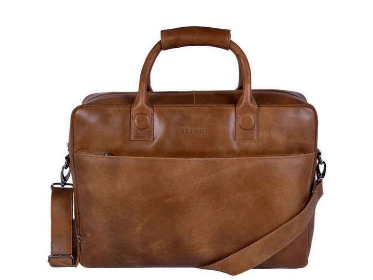 DSTRCT Fletcher Street Laptoptas - 17 inch - 100% echt leer, Kleding | Dames, Overige Dameskleding, Zo goed als nieuw, Verzenden
