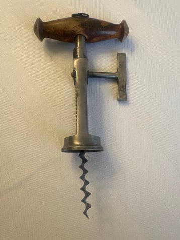 Flessenkurk - Hout, IJzer - mechanische kurkentrekker