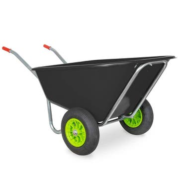 LandXpert stal kruiwagen - 250 liter, zwart, met 2 wielen