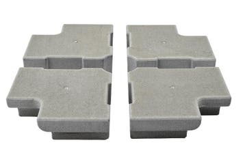 Glatz Set gewichten bij voet met rollen M4, 180 kg, 4 stuks,, Tuin en Terras, Parasols, Nieuw