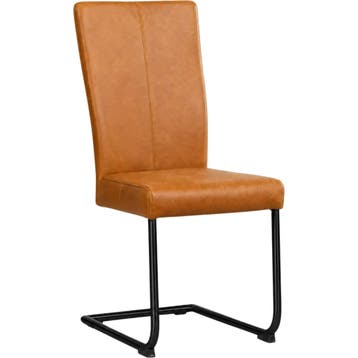 Leren eetkamerstoel Dry - Vintage Cognac (cognac) -, Bruin, Nieuw, Leer, Ophalen of Verzenden