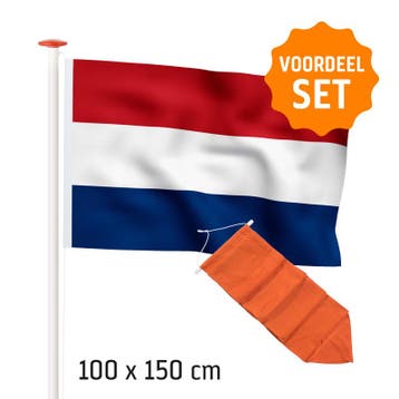 Actieset geschikt voor een gevelstok: Nederlandse vlag, Nieuw
