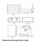 Badmeubelset Q1 120x46 cm Truffel (incl spiegel), Ophalen of Verzenden, Nieuw