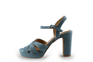Manfield Sandalen in maat 39 Blauw, Sandalen of Muiltjes, Manfield, Gedragen, Verzenden