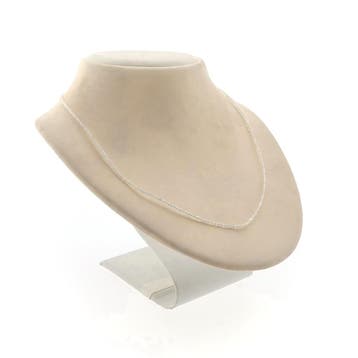 9 karaat ketting met bergkristal kralen, Gebruikt, Geel, Ophalen of Verzenden, Met edelsteen