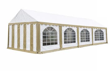 Premium Partytent PVC 4x8x2 mtr in Wit-Beige (4x8 meter), Verzenden, Nieuw, 2 meter of meer, Partytent