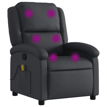 Massagestoel echt leer - Retourdeal | 52% Korting, Ophalen of Verzenden, Zo goed als nieuw, 75 tot 100 cm, Modern