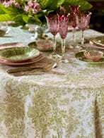 Tafelkleed voor grote tafels, toile de Jouy 2,70 x 1,80 -