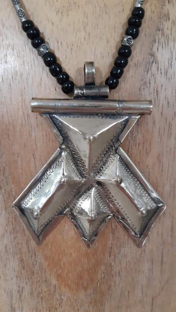 Zilveren amulet Touareg / Berbers Niger, Ophalen of Verzenden