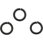 Ringen, afm 7 mm, dikte 1 mm, zwart, 50 stuk/ 1 doos, Hobby en Vrije tijd, Kralen en Sieraden maken, Nieuw