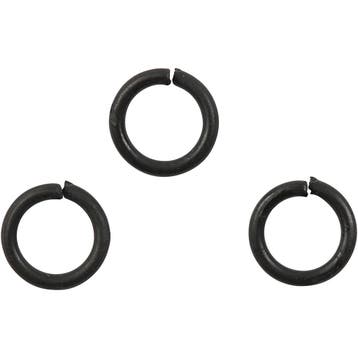 Ringen, afm 7 mm, dikte 1 mm, zwart, 50 stuk/ 1 doos, Hobby en Vrije tijd, Kralen en Sieraden maken, Nieuw