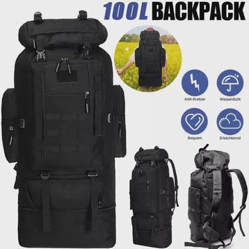 100L Outdoor Kampeerrugzak - Grote Capaciteit Reistas voor M, Verzenden, Nieuw