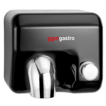 GGM Gastro | Handdroger met drukknop & draaibare kop - zwart, Verzenden