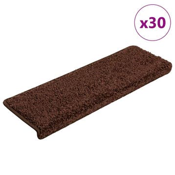 vidaXL Trapmatten 30 st 65x21x4 cm Bruin Rechthoekige Rand, Verzenden, Nieuw