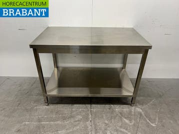 RVS Werktafel met onderschap 120 x 70 x 86,5 cm Horeca, Ophalen of Verzenden, Nieuw zonder verpakking