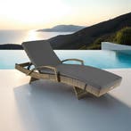 Aluminium rotan ligstoel Océane - natuur, Verzenden, Nieuw