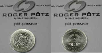 Ddr 20 Mark 1987 Stadtsiegel Berlin zilver, Postzegels en Munten, Verzenden