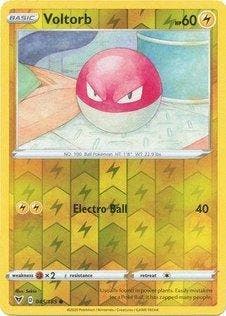 Voltorb 045/185 reverse holo Vivid Voltage, Ophalen of Verzenden, Nieuw, Losse kaart, Foil