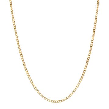 Gouden lengtecollier gourmet 49 cm 14 karaat, Sieraden, Tassen en Uiterlijk, Kettingen, Verzenden, Zo goed als nieuw, Goud