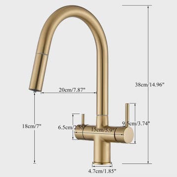 Keukenmengkraan met Uittrekbare Douchekop en Waterfilter - G, Verzenden, Nieuw