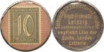 10 Pfennig Ziffermarke ohne Jahr Briefmarkenkapselgeld Le..., Verzenden