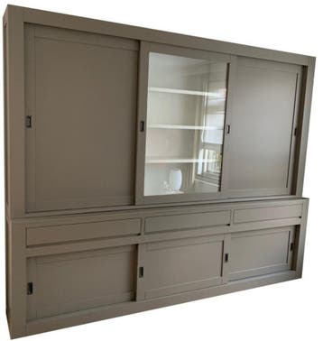 Buffetkast taupe Vaassen XXL greeploos 300 x 240cm, Huis en Inrichting, Kasten | Buffetkasten, Ophalen of Verzenden, Nieuw