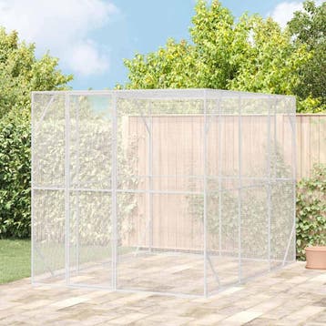 vidaXL Vogelkooi Antraciet 210 x 304 x 213 cm Gegalvaniseerd, Verzenden, Nieuw