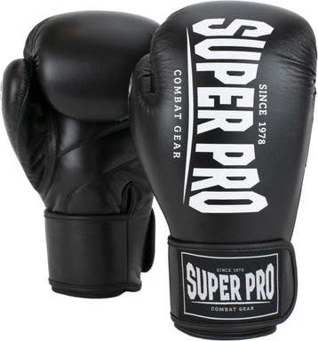 Super Pro Combat Gear Champ (kick)bokshandschoenen Zwart/Wit, Ophalen of Verzenden, Gebruikt